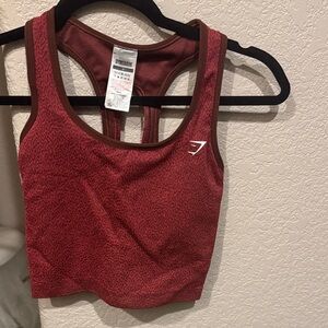 Gymshark Red Patterned Sports Bra